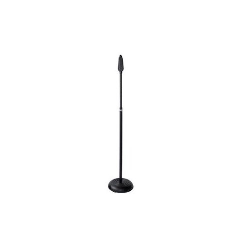  Adorama Audio 2000s One-Hand Operation Floor Mic Stand with Cast-Iron Round Base, Black AST4276B