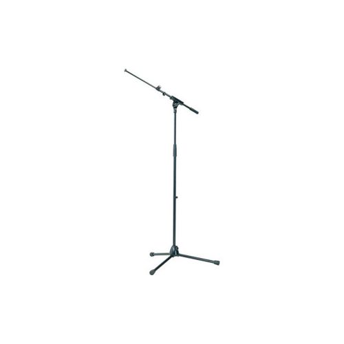  Adorama K&M 21075 Microphone Stand with Telescopic Boom Arm, 39.76-67.71 Height, Black 21075.500.55