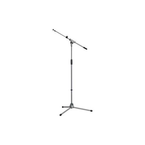  Adorama K&M 21080 Soft Touch Telescoping Tripod Mic Stand, 36.42-64.17 Height, Gray 21080.500.87