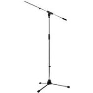 Adorama K&M 210/6 Tripod Microphone Stand with Fixed Boom, Chrome 21060.500.02