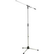 Adorama K&M 210/2 Tripod Microphone Stand with 33 Boom, Chrome 21020.500.02