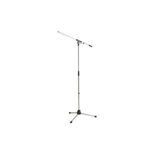  Adorama K&M 210/2 Tripod Microphone Stand with 33 Boom, Chrome 21020.500.02