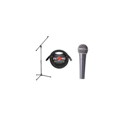  Adorama Samson MK10 Lightweight Boom Mic Stand W/Behringer XM8500 Cardroid Mic/20 Cable SAMK10 A