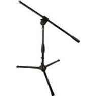 Adorama Ultimate Support MC-40B Pro Mic Stand with 3-Way Adjustable Boom Arm, Short 17905