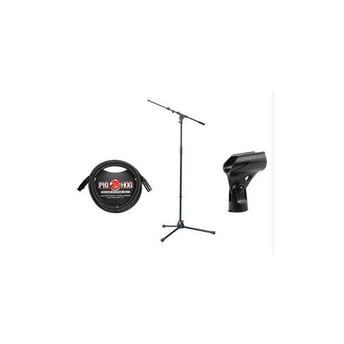  Adorama K&M 210/9 Microphone Stand, Telescoping Boom, Mic Stand Adapter and Cable, Black 21090.500.55 A