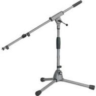 Adorama K&M 25900 Soft Touch Microphone Stand, 2x Boom Arm, 16.7-25.3 Height, Gray 25900.570.87