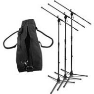 Adorama On-Stage MSP7703 Euro Boom Microphone Stand with Bag, Pack of 3 MSP7703