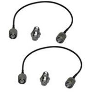 Adorama Audio 2000s ACC6546U-30 12 Two Antenna RF Cables & F-Connection Adapters ACC6546U-30