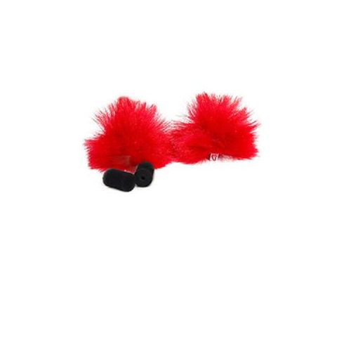  Adorama Rycote Lavalier Windjammer with Rubber Ring for Lavalier Mic, Single, Red 065565