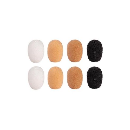  Adorama Shure Windscreens for TL/TH Microphones, 8-Pack, 2 Each of Black/Tan/Cocoa/White RPM40WS/M