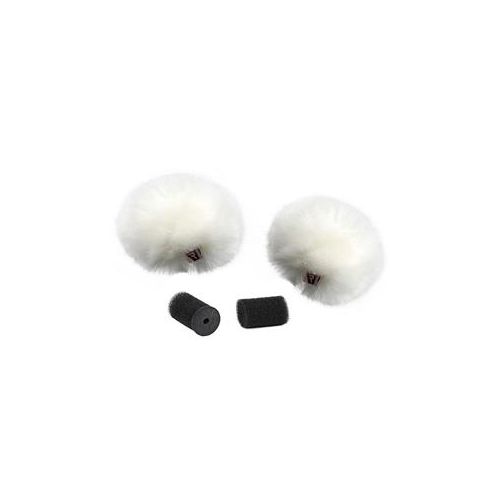  Adorama Rycote Ristretto Low-Profile Windjammer for Lavalier Mic Foams, White 065554