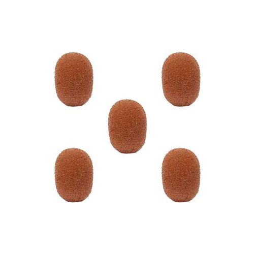  Adorama Galaxy Audio WS-HSO Windscreen for Omni Headset Microphones, Pack of 5, Cocoa WS-HSOCC