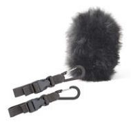 Adorama K-Tek Zeppelin Extra Short 3.5 Fuzzy Windscreen, Bundle w/Cable Hanger 2-Pack ZFSOXS A