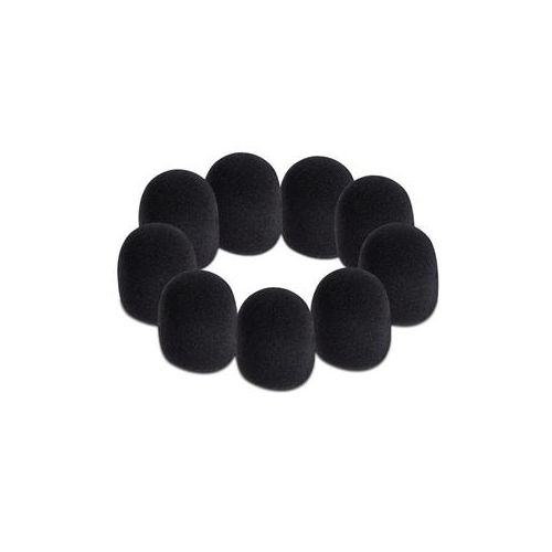  Adorama On-Stage ASWS58 Foam Windscreen for Handheld Microphones, 9 Pack, Black ASWS58B9