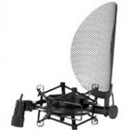 Adorama MXL Black Shockmount with Built-In Pop Filter for 770 and 990 Models SMP-1