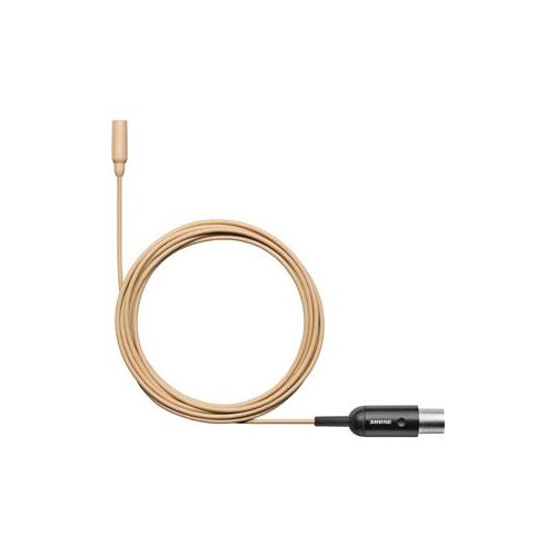  Adorama Shure TwinPlex TL48 Omnidirectional Lavalier Mic, MTQG, Tan, W/Accessories TL48T/O-MTQG-A