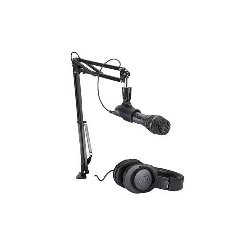  Adorama Audio-Technica AT2005USB Microphone Pack with ATH-M20x, Boom & Mini-USB Cable AT2005USBPK