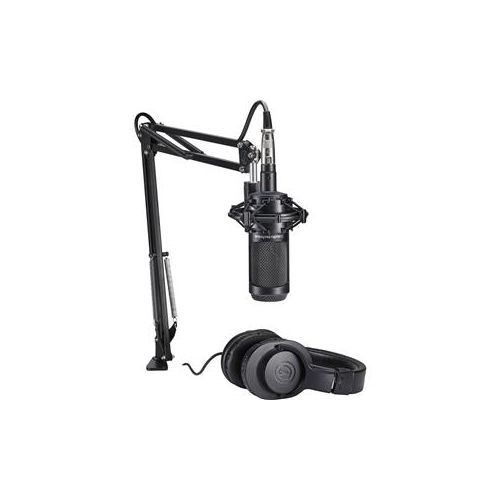  Adorama Audio-Technica AT2035 Studio Microphone Pack with ATH-M20x, Boom & XLR Cable AT2035PK