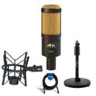 Adorama Heil Sound PR40 Large Diametr Cardioid Studio Microphone,Black Body W/ACC Bundle PR40 BG A