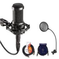 Adorama Audio-Technica AT2035 Cardioid Condenser Side-Address Mic with Pop Filter, Cable AT2035 B