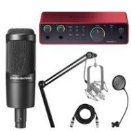 Adorama Audio-Technica AT2035 Cardioid Condenser Side-Address Microphone-With ACC Bundle AT2035 D