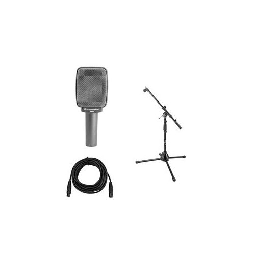  Adorama Sennheiser e 609 Guitar Cabinet Dynamic Mic Silver W/Mini Boom Stand /20 Cable E 609 SILVER A