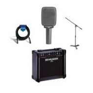 Adorama Sennheiser e609 Guitar Cabinet Dynamic Mic Silver W/Behring Amplifier/Boom Stand E 609 SILVER I