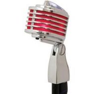 Adorama Heil Sound The Fin Dynamic Retro Styled Microphone, Chrome Body, Red LED THE FIN RED