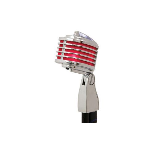  Adorama Heil Sound The Fin Dynamic Retro Styled Microphone, Chrome Body, Red LED THE FIN RED