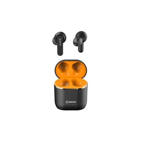  Adorama BOYA BY-AP4 True Wireless Stereo Semi-In-Ear Earbuds with Charging Case, Black BY-AP4-BLK