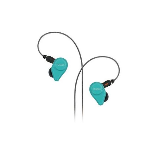  Adorama Fostex TE04 Closed Dynamic Stereo Earphones with Omnidirectional Mic, Green AMS-TE-04BL