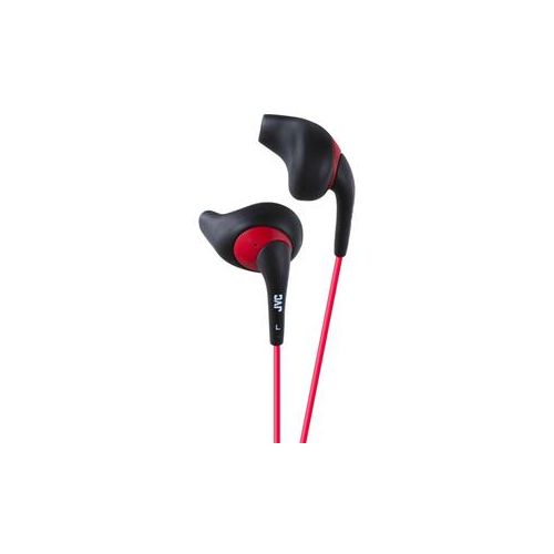 Adorama JVC HA-EN10 Gumy Sport Sweat Proof Inner Ear Headphones for iPhone, Black HA-EN10-B