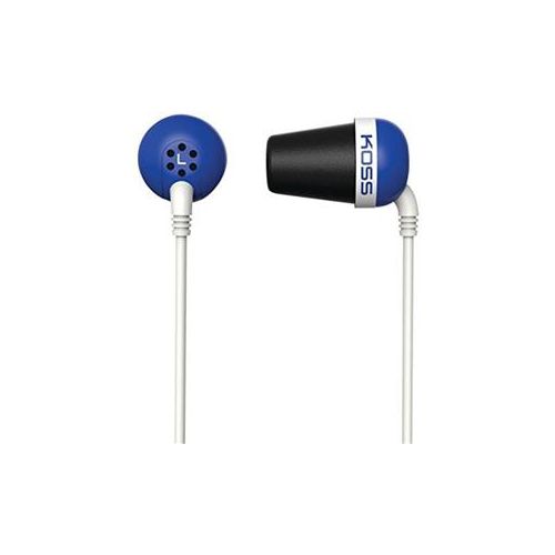  Adorama Koss Plug Earbud Noise Isolating Headphones with Memory Foam Cushions, Blue 185357
