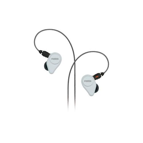  Adorama Fostex TE04 Closed Dynamic Stereo Earphones with Omnidirectional Mic, White AMS-TE-04WH