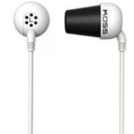 Adorama Koss Plug Earbud Noise Isolating Headphones with Memory Foam Cushions, White 185331