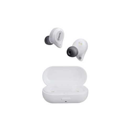  Adorama BOYA BY-AP1 True Wireless Stereo Earbuds with Charging Case, White BY-AP1-WH