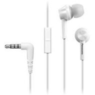 Adorama Panasonic RP-TCM115 Canal-Type In-Ear Headphones, White RP-TCM115-W