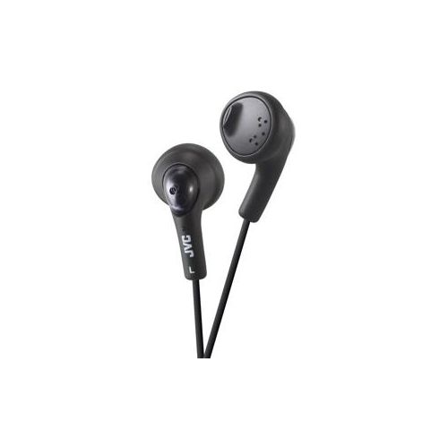  Adorama JVC HA-F160 Gumy Earbud Headphones for iPhone, Black HA-F160-B