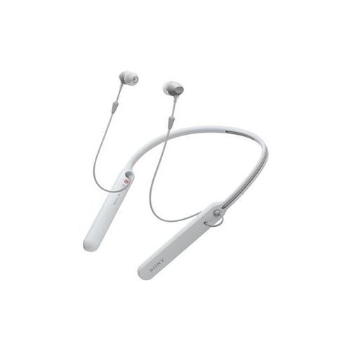  Adorama Sony WI-C400 Wireless Neckband In-Ear Headphones with Microphone, White WIC400/W