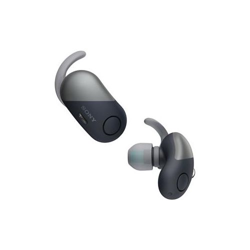  Adorama Sony WF-SP700N Wireless Noise-Canceling In-Ear Headphones for Sports, Black WFSP700N/B