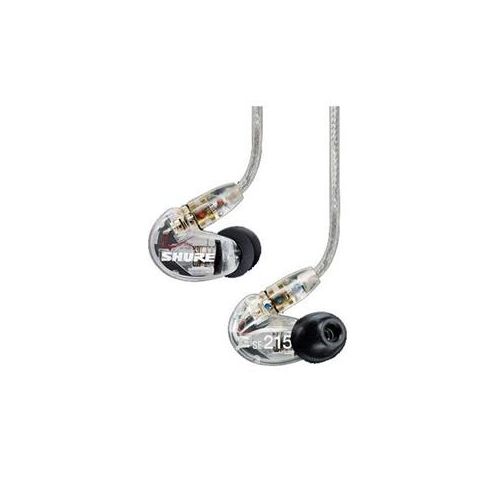  Adorama Shure SE215 Sound-Isolating In-Ear Stereo Earphones, Clear SE215-CL