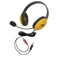 Adorama Califone 2800YL-AV Listening First Stereo Headset with Electret Mic, Yellow 2800YL-AV