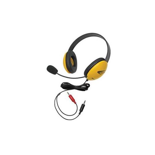  Adorama Califone 2800YL-AV Listening First Stereo Headset with Electret Mic, Yellow 2800YL-AV