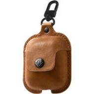 Adorama Twelve South AirSnap Leather Road Case for AirPods, Cognac 12-1803
