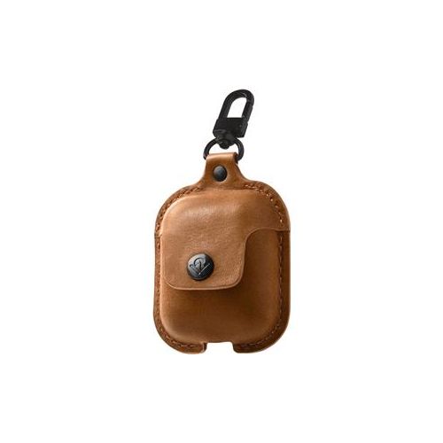  Adorama Twelve South AirSnap Leather Road Case for AirPods, Cognac 12-1803