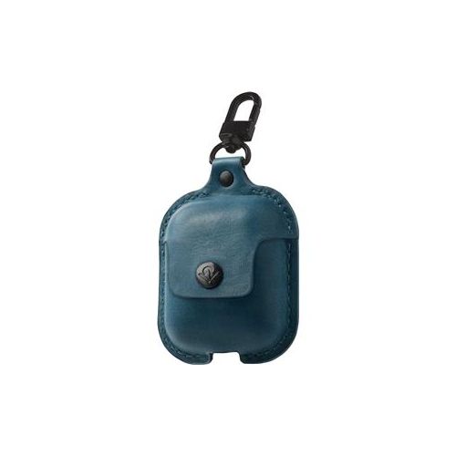  Adorama Twelve South AirSnap Leather Road Case for AirPods, Teal 12-1804