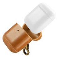 Adorama intelliARMOR CarryOn Genuine Leather Case for Apple AirPods, Camel IA-CYON-CML