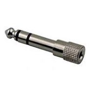 Adorama Pig Hog 3.5 mm (1/8) (Female) - 1/4 (Male) Stereo Adapter, Threaded PA-ST35THRD