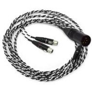 Adorama AUDEZE Premium Headphone Cable with 4-Pin Balanced XLR, Black and Silver CBL1056-F