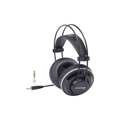  Adorama Samson SR990 Closed-Back Studio Reference Headphone, Velour & Leather Earpads SASR990